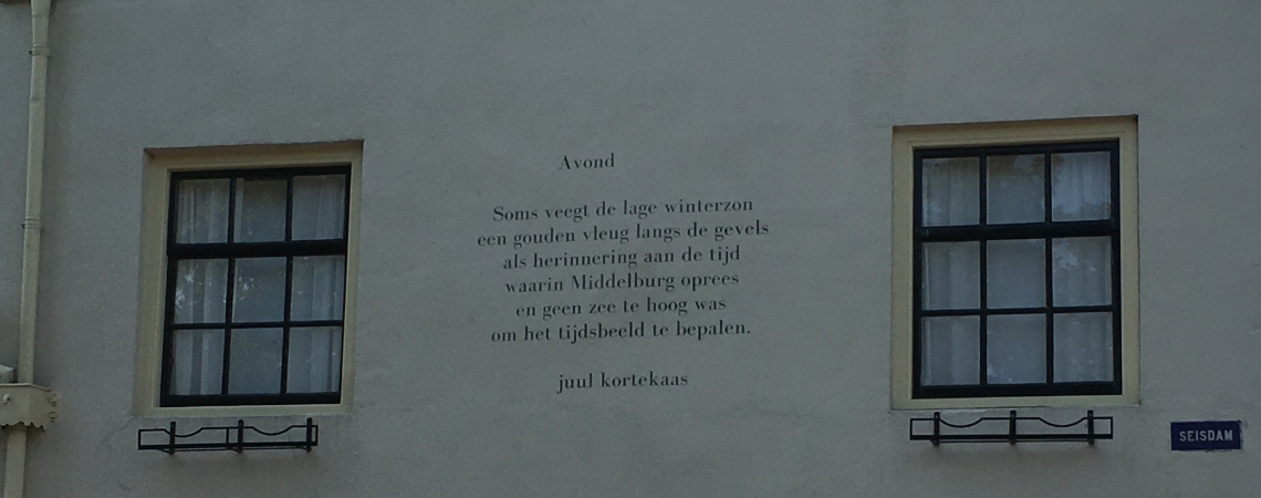 Poëzie, straatpoëzie, gedicht, muurgedicht, Juul Kortekaas, Middelburg