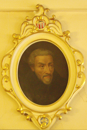 Portret Petrus Canisius in het Collège Saint-Michel in Fribourg