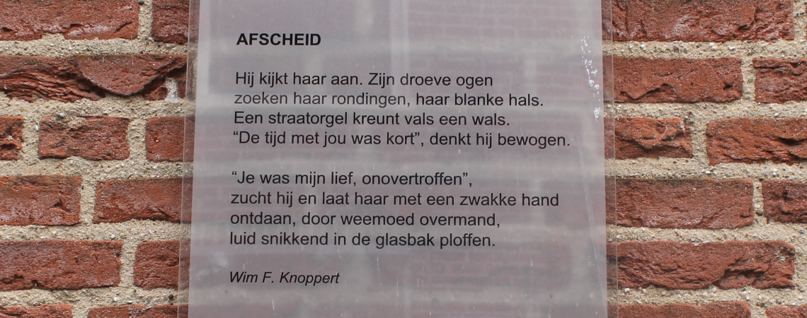 Poëzie, straatpoëzie, gedicht, Wim F. Knoppert